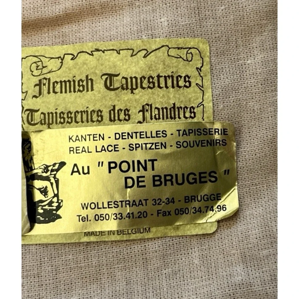 Vtg Flemish Tapestry Wall Hanging Floral Still Life Brussels Bouquet Belgium